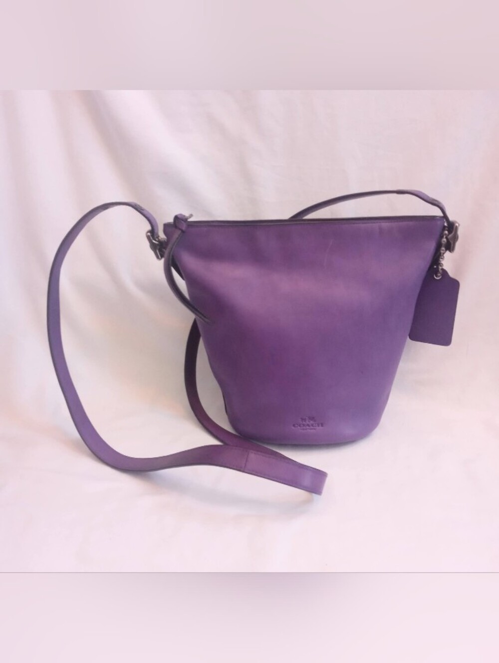 Coach Crossbody Purple Leather Bleecker Sport Mini Duffle